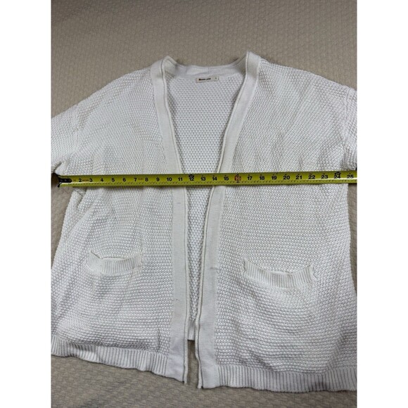 Marine Layer Womens Large White Open Knit Long Sleeves Catalina Cardigan Sweater - Picture 16 of 16